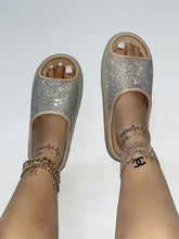 Sandalias de plataforma con brillantes y diamantes de imitación